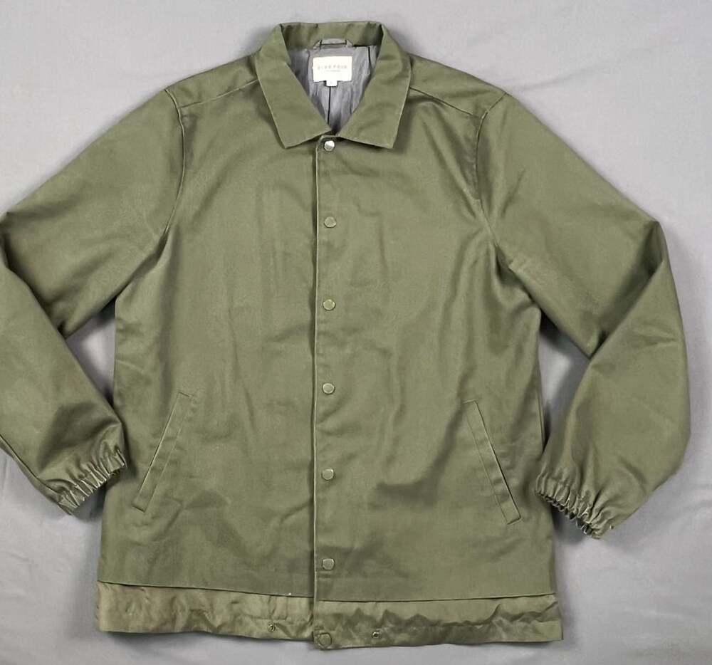 Five Four Abberton Olive Green Coach Jacket Size L